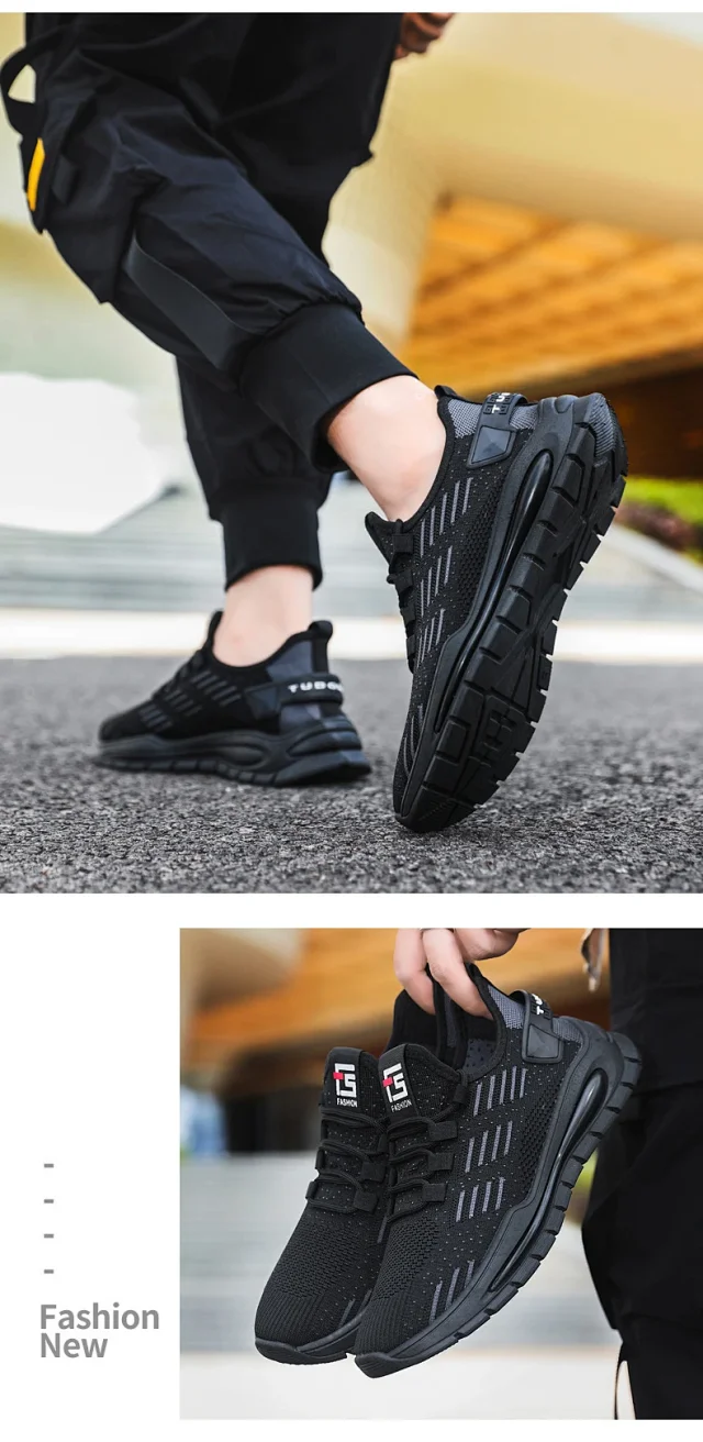 Men's 2025 Knit Dad Sneakers Comfort Detail
