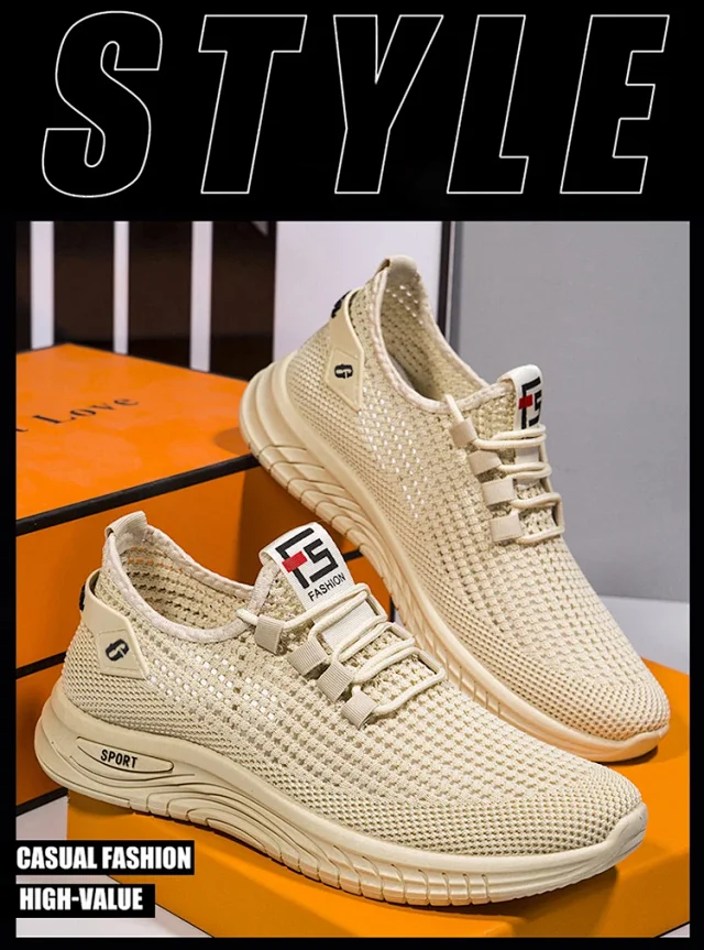 Men's Mesh Chunky Running Sneakers Detail