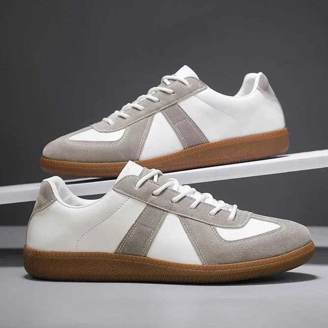 Men's Patchwork Retro German Trainer Sneakers