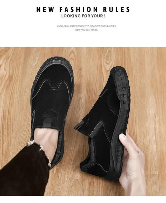 Men's Canvas Slip-On Work Driving Shoes Detail