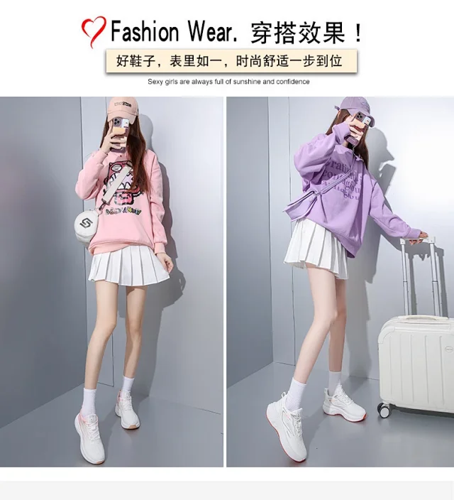 Women's Korean Style Breathable Flyknit Casual Running Sneakers Detail