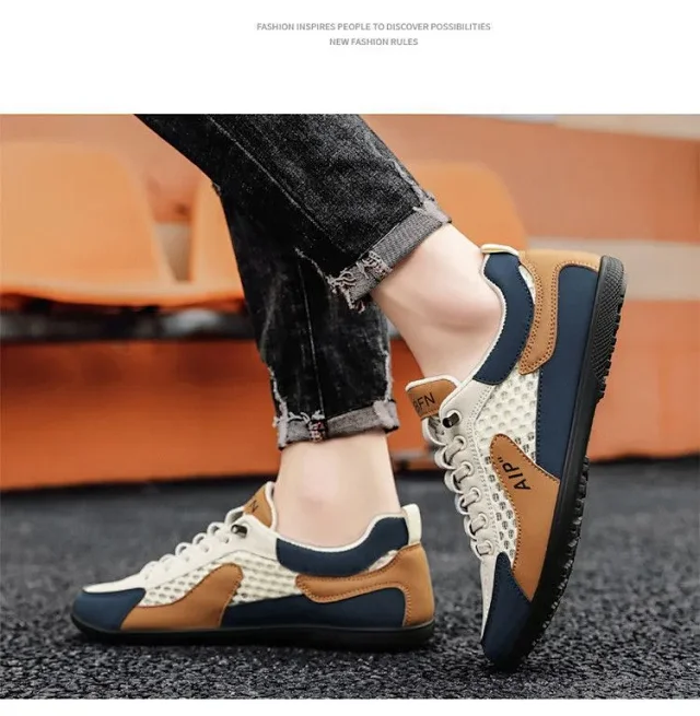 Men's Breathable Slip-On Mesh Slippers Detail