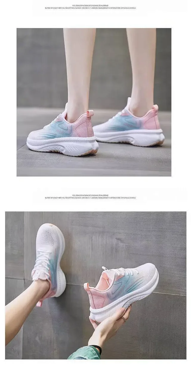 Womens Knit Mesh Casual Running Shoes Detail