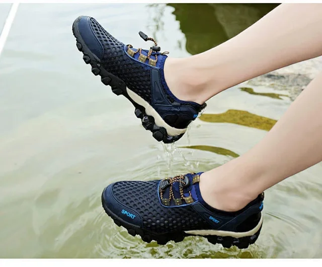 Men's Custom Summer Mesh Hiking Shoes Detail