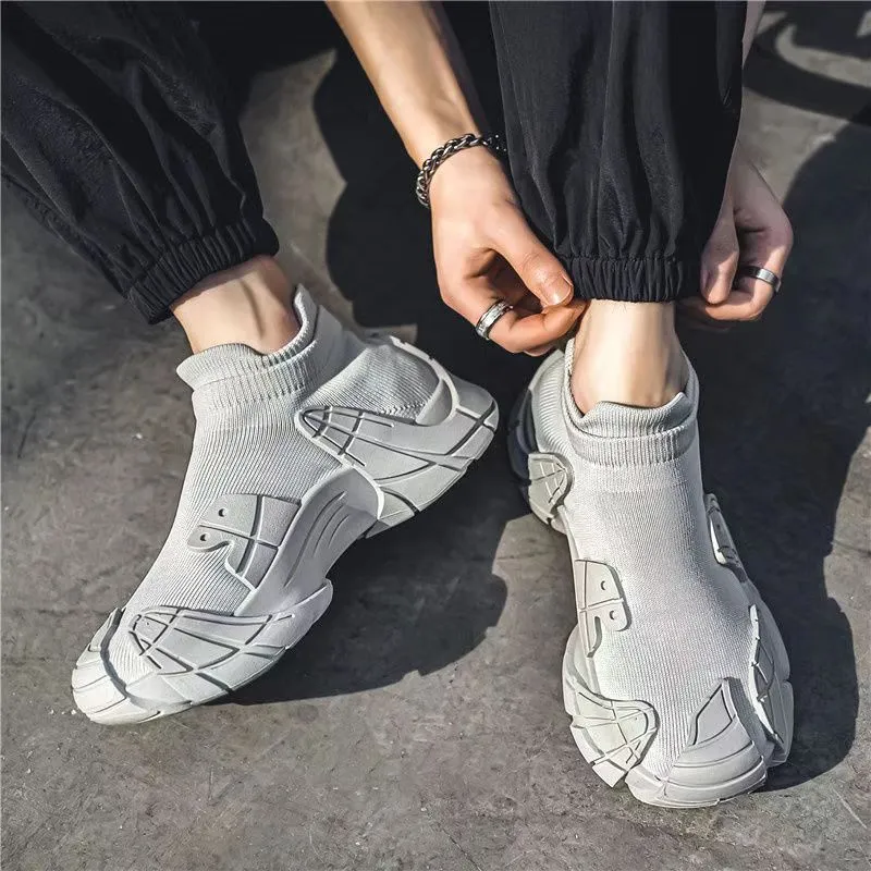 Men's 2025 Breathable Knit Sneakers Youth Street Chunky Soles