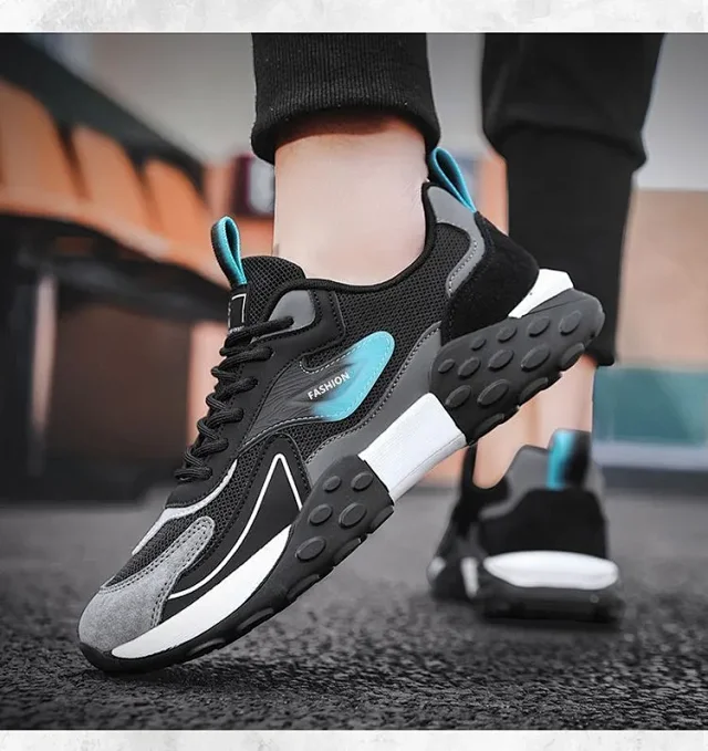 Men's Autumn 2025 Mesh Running Shoes Soft Sole Low-Cut Detail