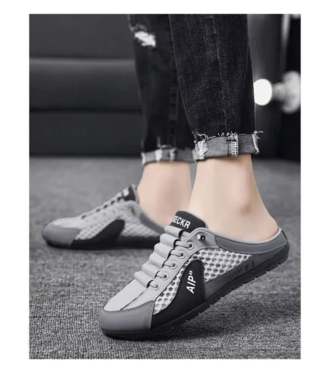 Men's Breathable Slip-On Mesh Slippers Detail
