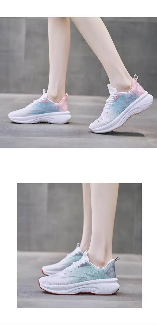 Womens Knit Mesh Casual Running Shoes Detail