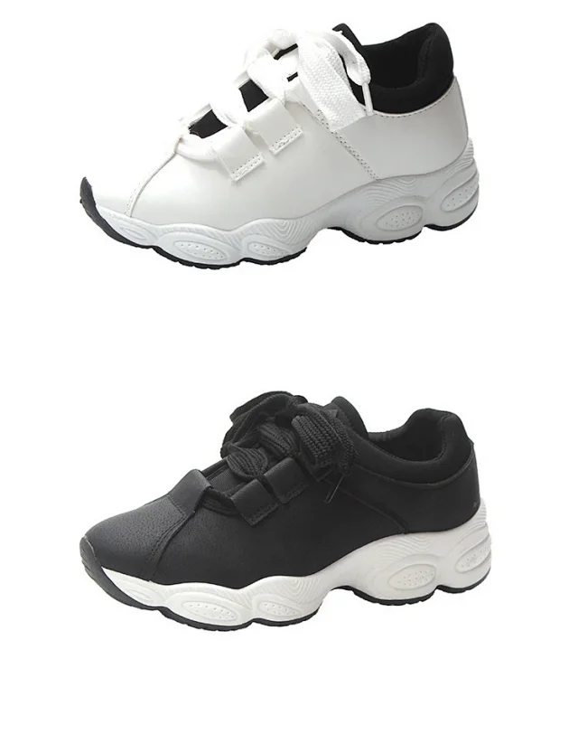 Women's Korean Chunky Lace-Up Sneakers 2025 Detail