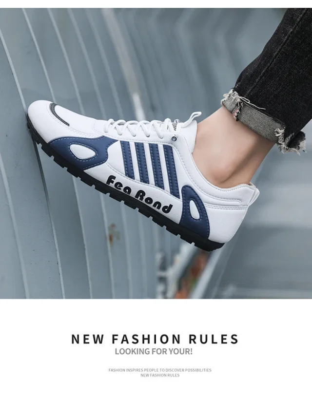 2025 Spring Leather Breathable Comfort Casual Sneakers Detail