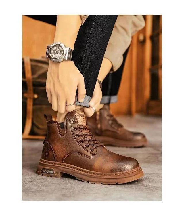 Men's High-top Vintage Work Boots New Detail