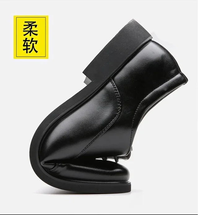 VintageCar Men's Elevated Cap-Toe Formal Shoes Detail