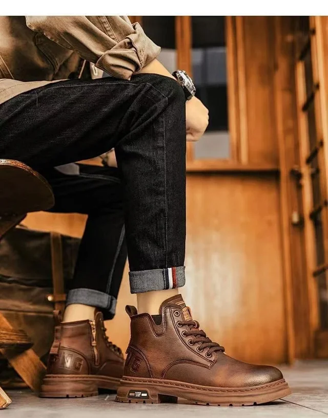 Men's High-top Vintage Work Boots New Detail