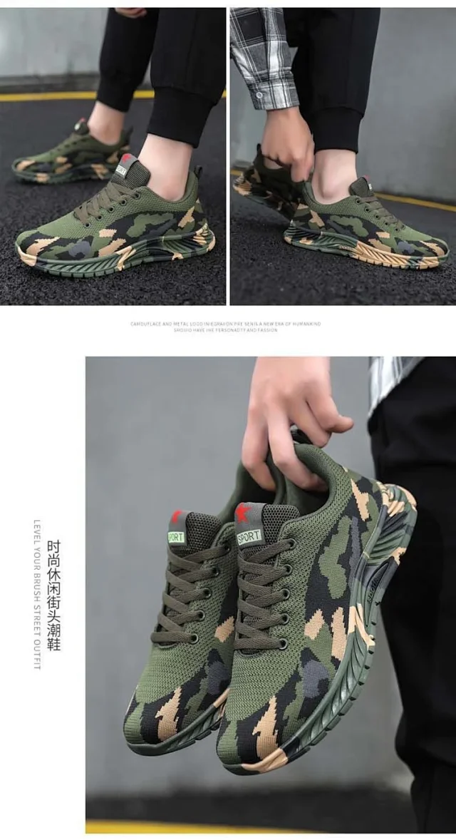 Men's Camo Flyknit Training Shoes Detail