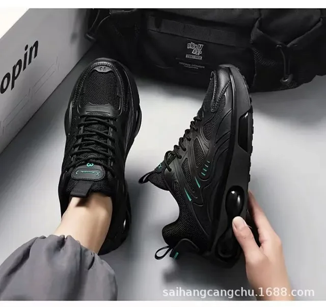 Men's Breathable Mesh Platform Running Shoes Detail