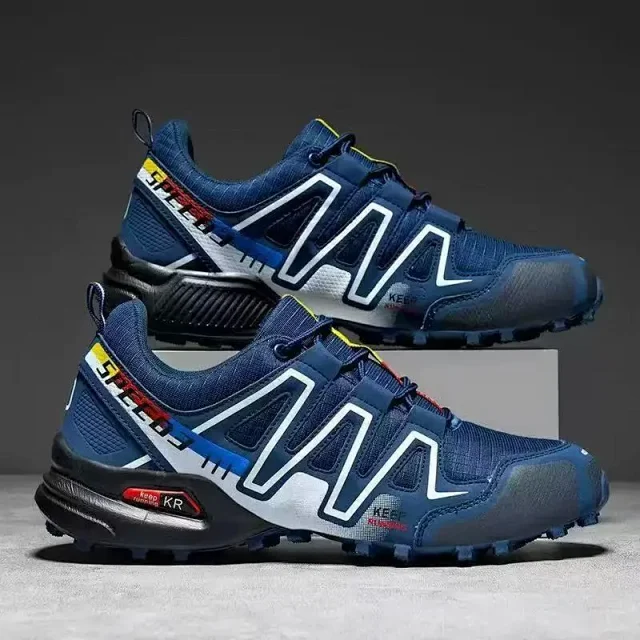 Men's Trail Running Trekking Hiking Fashion Breathable Grip Shoes Detail
