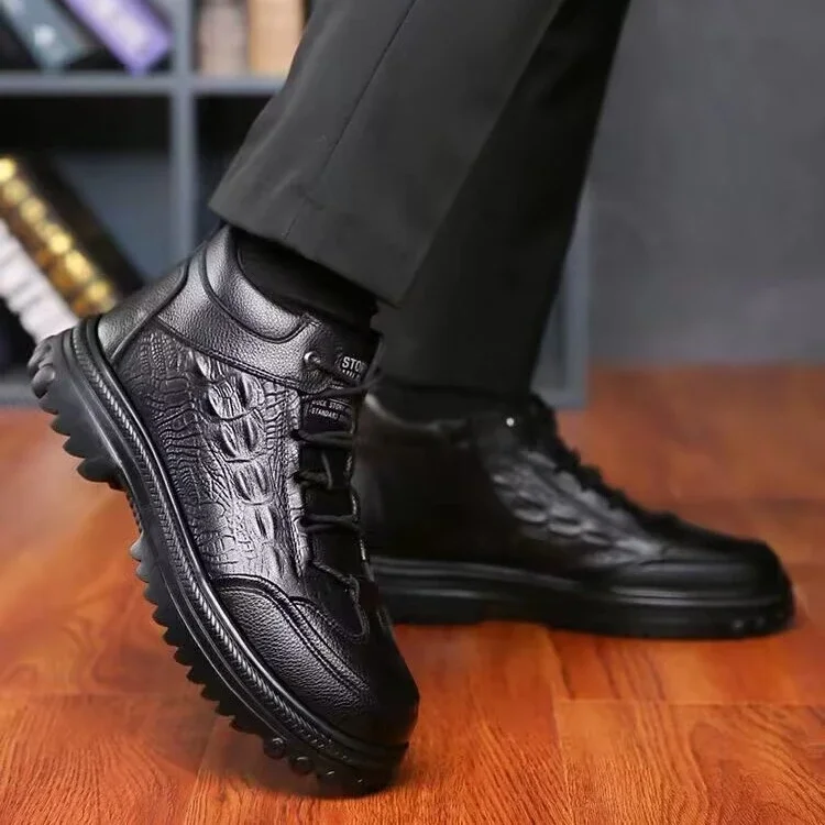 Men's High-Top Fur-Lined Winter Boots
