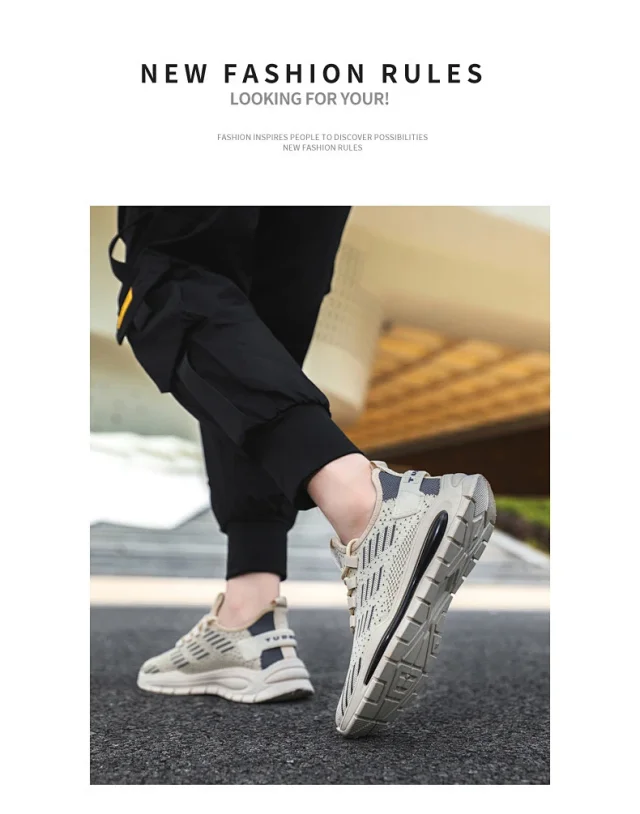 Men's 2025 Knit Dad Sneakers Comfort Detail