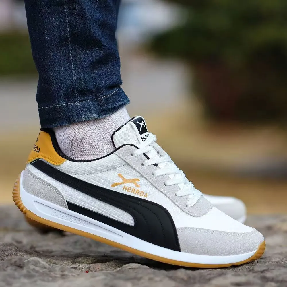 Men's New 2025 Korean Retro White Canvas Sneakers