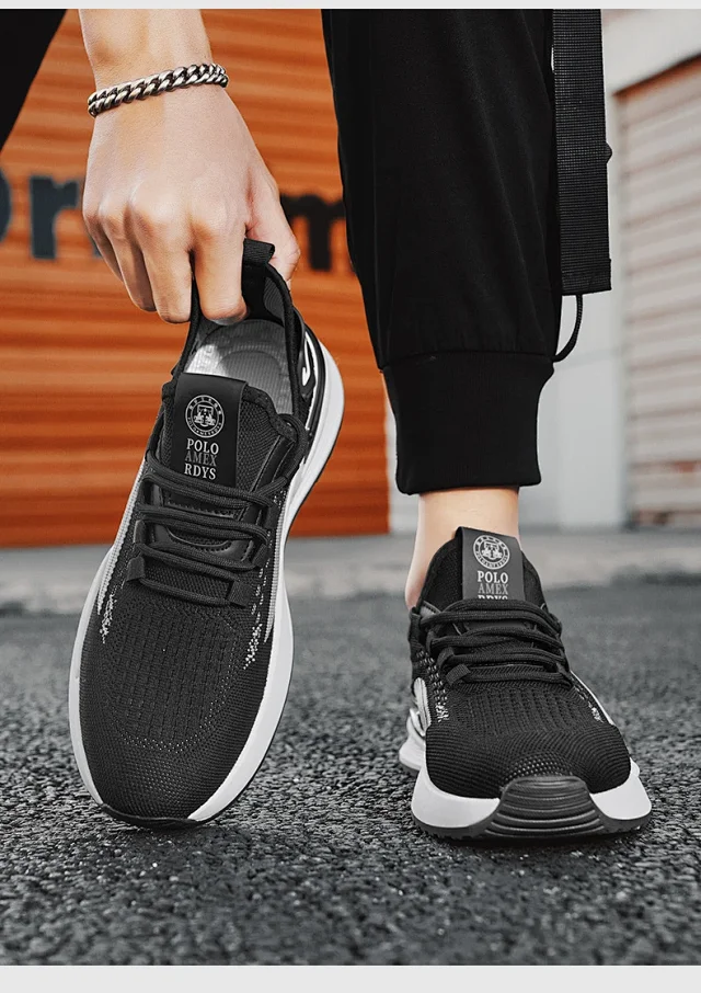 Men's Breathable Knit Yeezy Trainers Detail