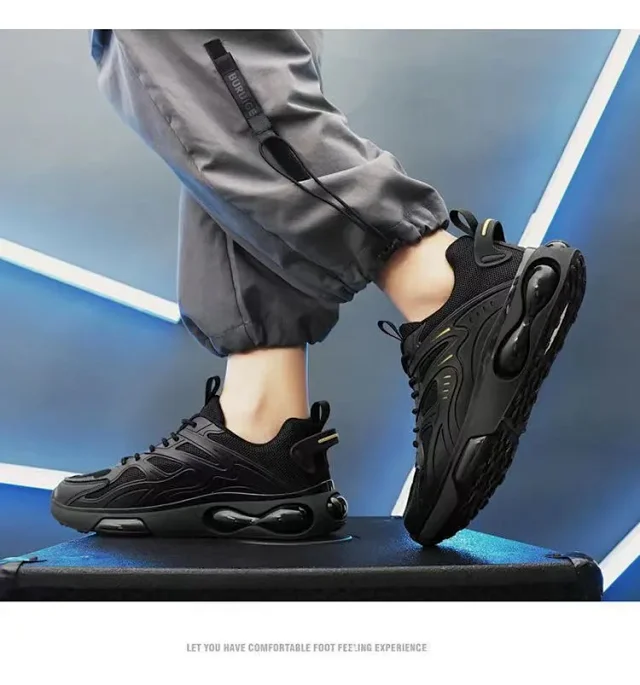 Men's Breathable Mesh Platform Running Shoes Detail