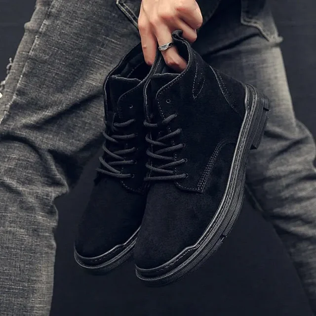 Men's British High-top Insulated Martin Boots Detail