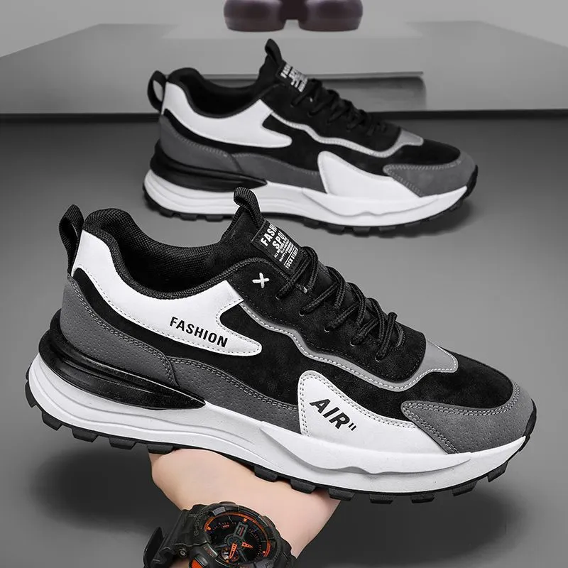 Spring 2025 Leather Safety Dad Sneakers Men's
