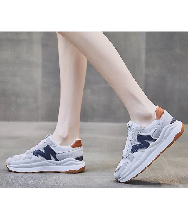 Women's Platform Sneakers: Korean Style White Casual Summer Detail