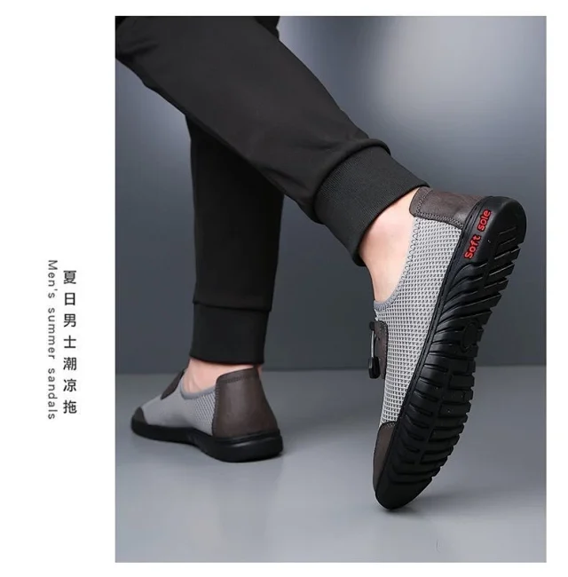 Men's Mesh Slip-On Dad Casual Sandals Detail