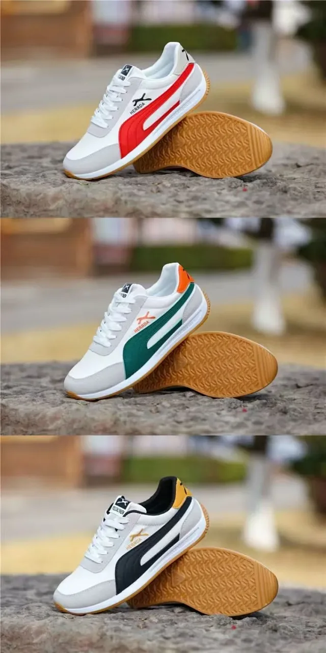 Men's New 2025 Korean Retro White Canvas Sneakers Detail