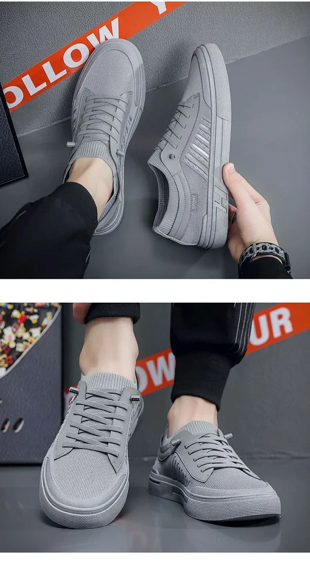 New Woven Mesh Outdoor Sneakers Men Detail