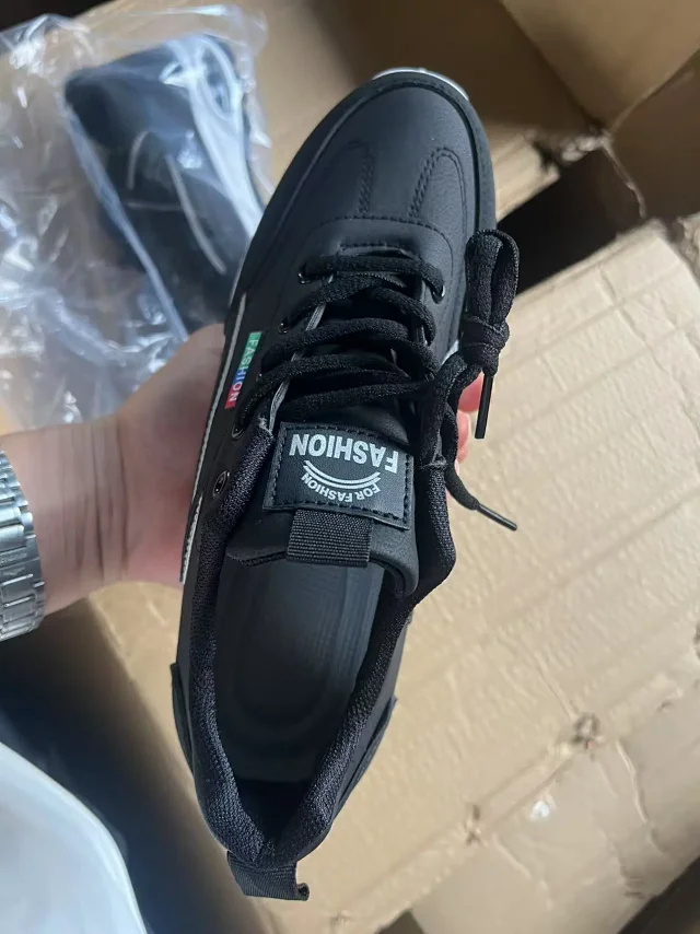 Leather Two-Tone Unisex Trainers 2025 Big Size Detail