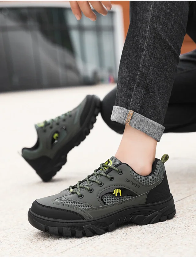 Men's Hiking Work Casual Breathable Shoes Detail