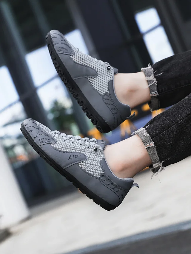 Men's Summer Mesh Driving Loafers Detail