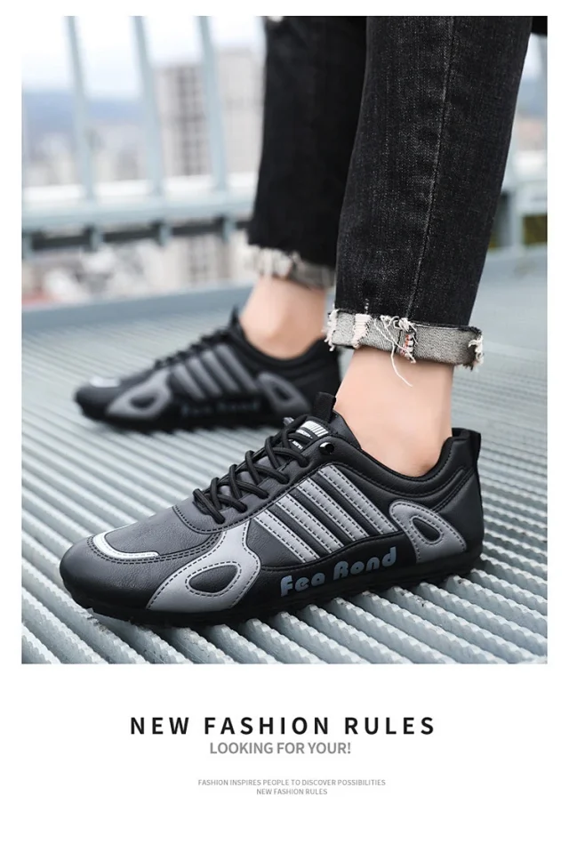 2025 Spring Leather Breathable Comfort Casual Sneakers Detail