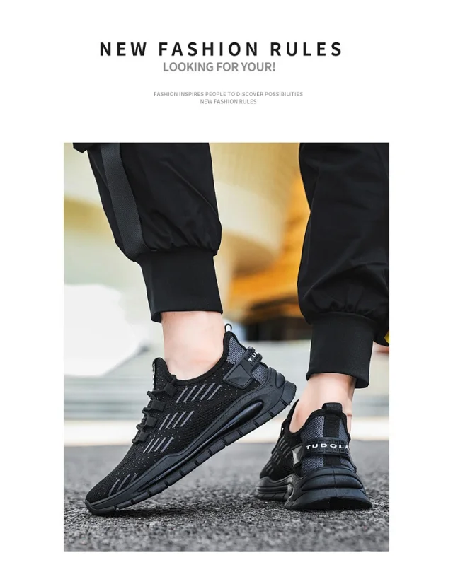 Men's 2025 Knit Dad Sneakers Comfort Detail