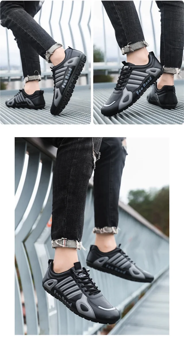 2025 Spring Leather Breathable Comfort Casual Sneakers Detail