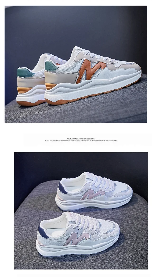 Women's Platform Sneakers: Korean Style White Casual Summer Detail