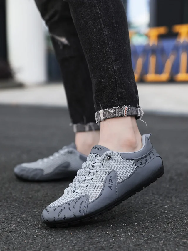 Men's Summer Mesh Driving Loafers Detail