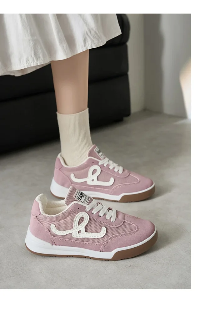 SS25 K-Style Forrest Gump Low-Top White Chunky Sneakers Detail