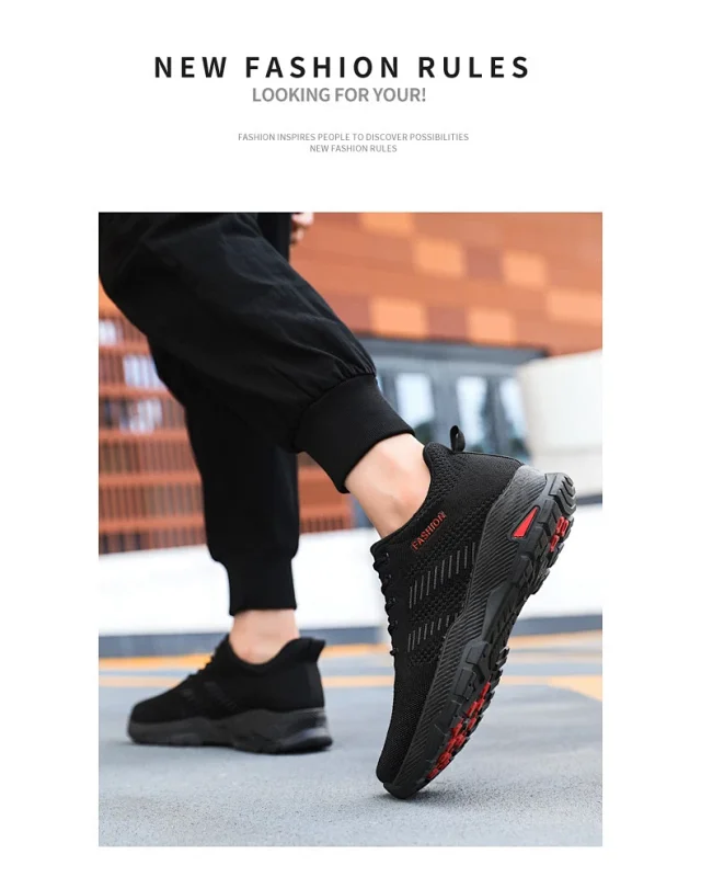 Men's Flyknit Breathable Running Shoes 2025 Detail