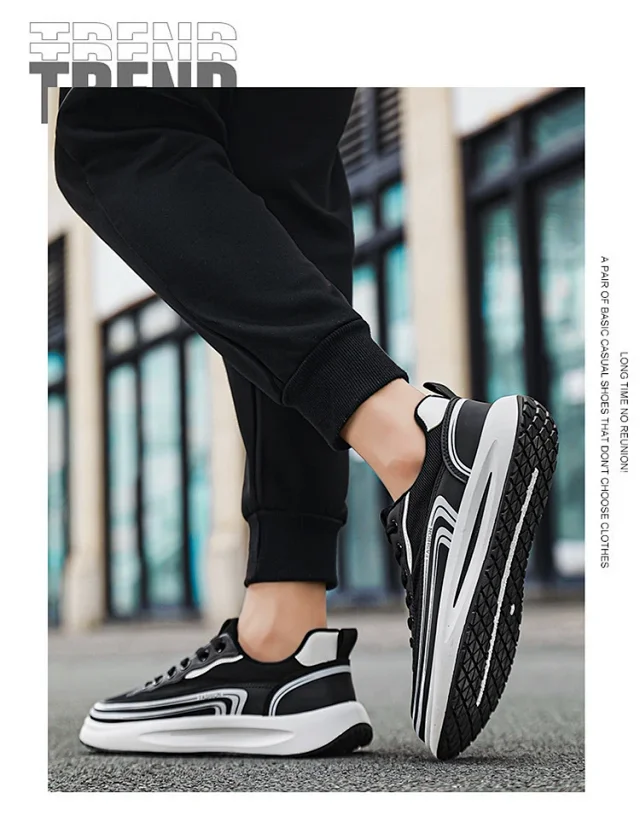 Men's Youth Comfortable Slip-on Breathable Sneakers Detail