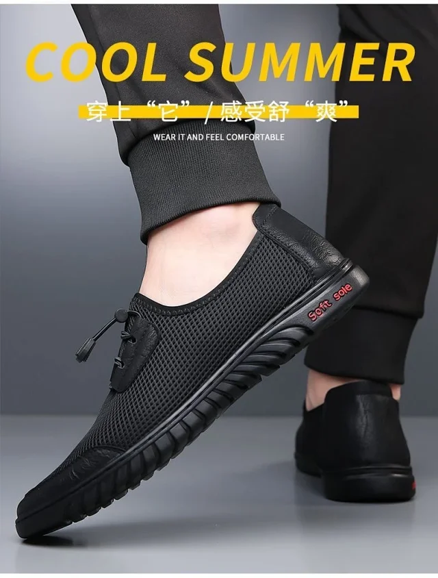Men's Mesh Slip-On Dad Casual Sandals Detail