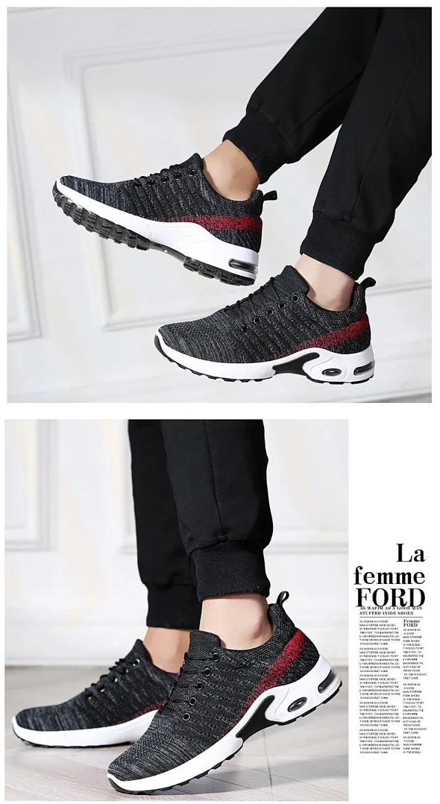 Trendy Korean Men's Flyknit Sneakers 2025 Detail