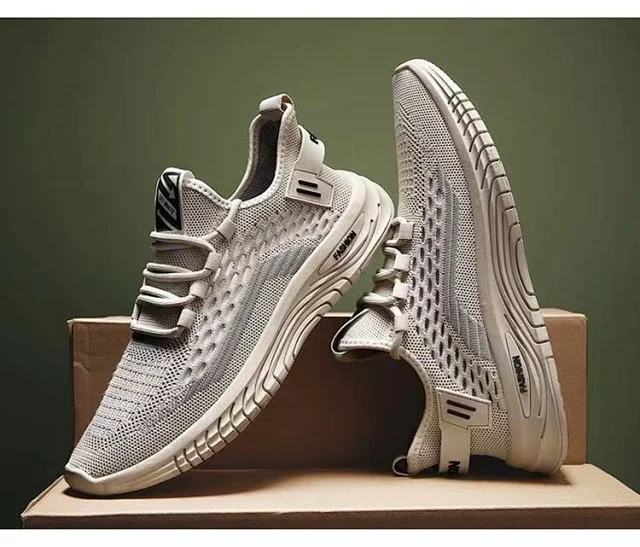 Men's New Flyknit Mesh Running Shoes Detail
