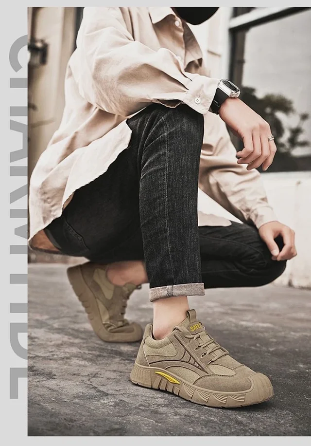 Men's Breathable Outdoor Work Sneakers Detail