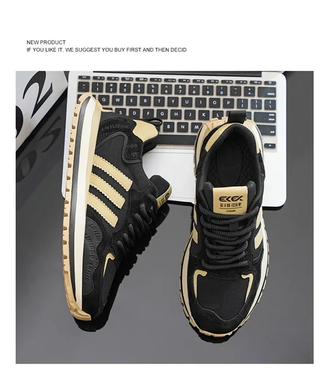 Men's Lightweight Leather Dad Shoes 2025 Detail