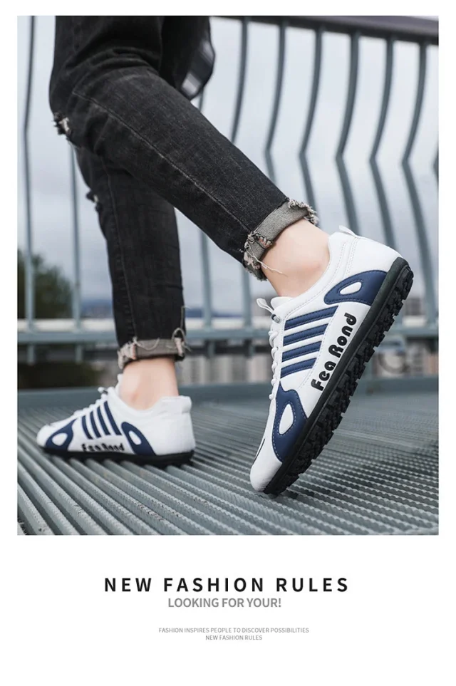 2025 Spring Leather Breathable Comfort Casual Sneakers Detail