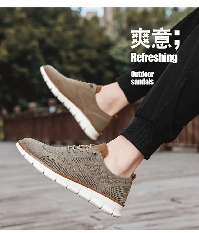 Men's Flyknit Breathable Running Sneakers Detail