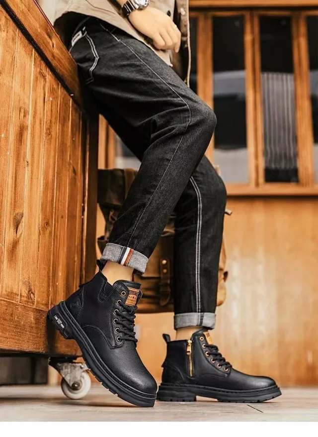 Men's High-top Vintage Work Boots New Detail